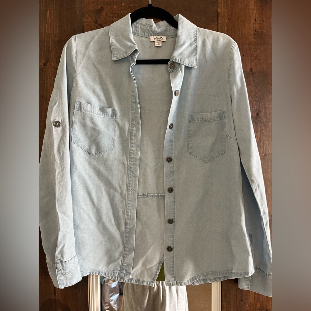 Splendid Light Blue Denim Shirt